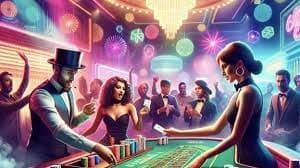 Studio dealer langsung Evolution Gaming dengan meja blackjack dan kamera profesional